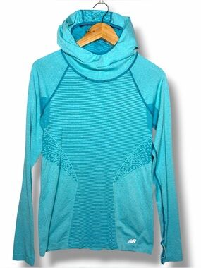 New Balance M4M Seamless Hoodie Women’s Size Medium Blue